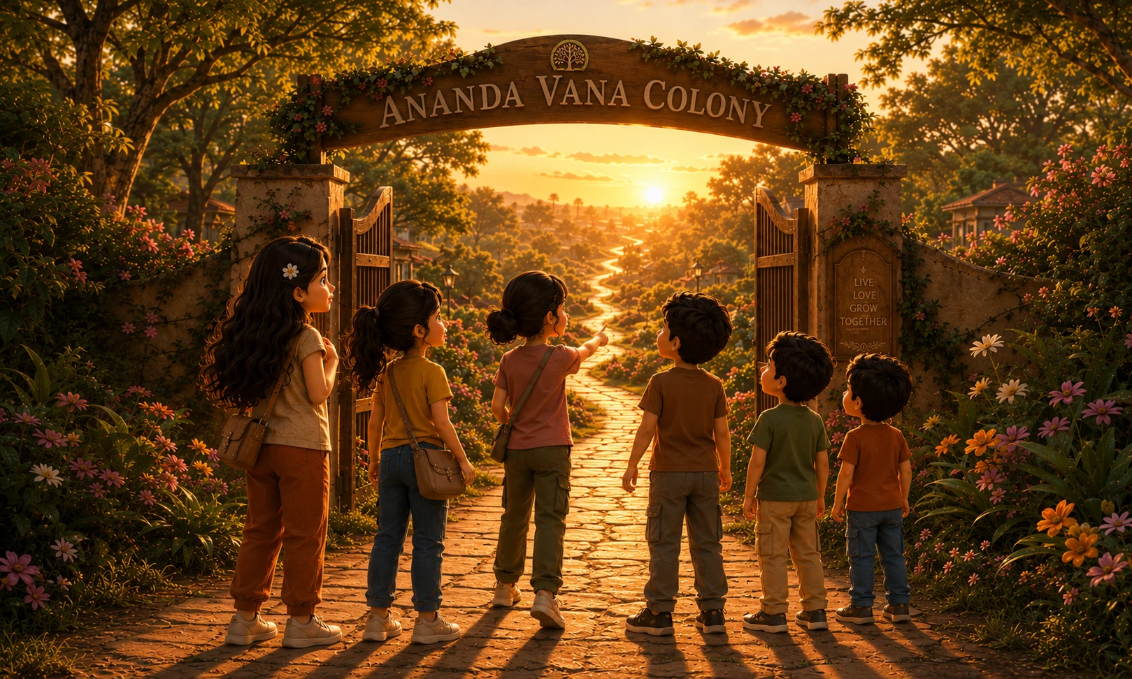 Children exploring the world of Sanātana School